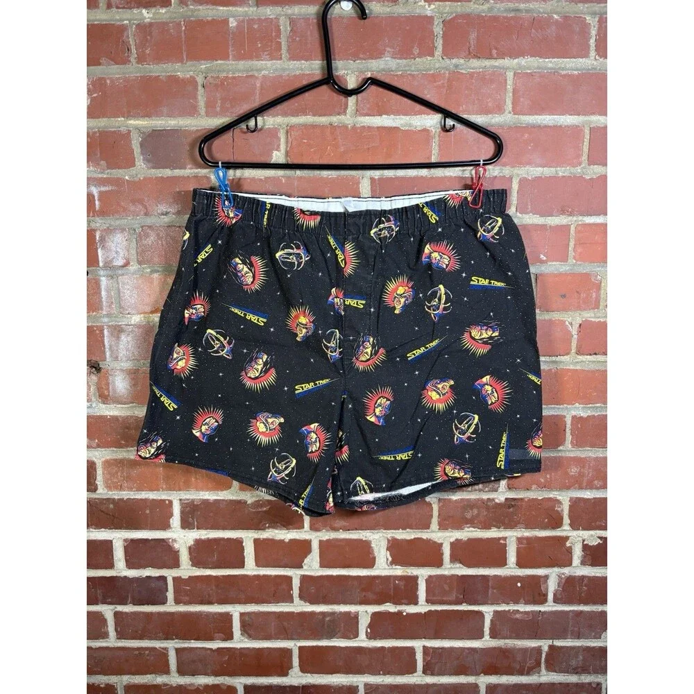 Vintage 90s Star Trek Deep Space Nine Boxer Shorts Underwear USA Made Sz XL